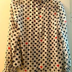 White and black dots shirt